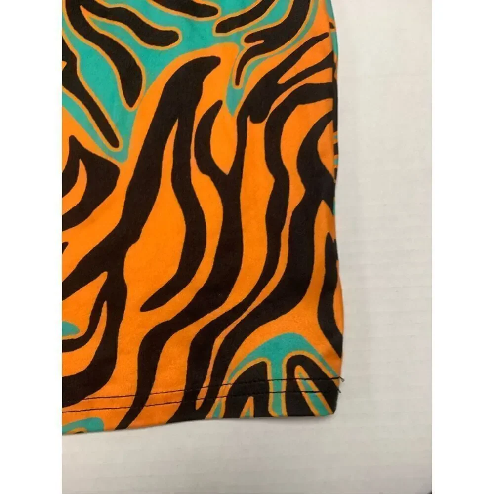 Multicolored Zebra Patterned Bodycon Skirt